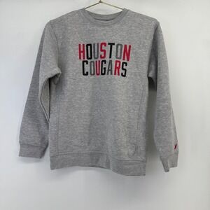 Kids Large Gray Houston Cougars Crewneck Sweatshirt‎ League 91